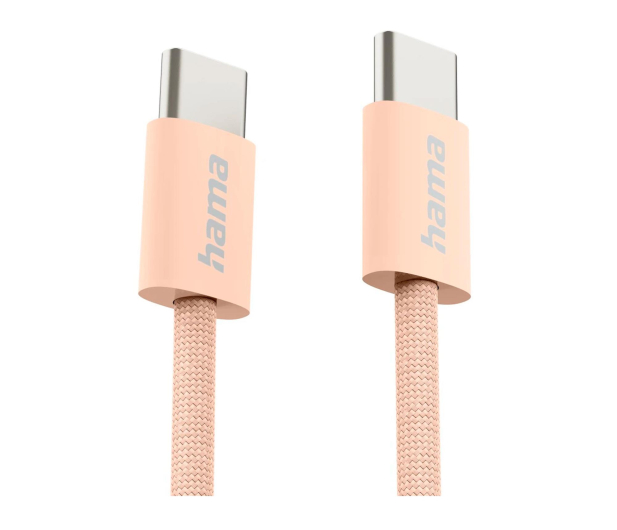 Hama Kabel ładujący USB-C-USB-C nylonowy 1m orange - 1331325 - zdjęcie 3
